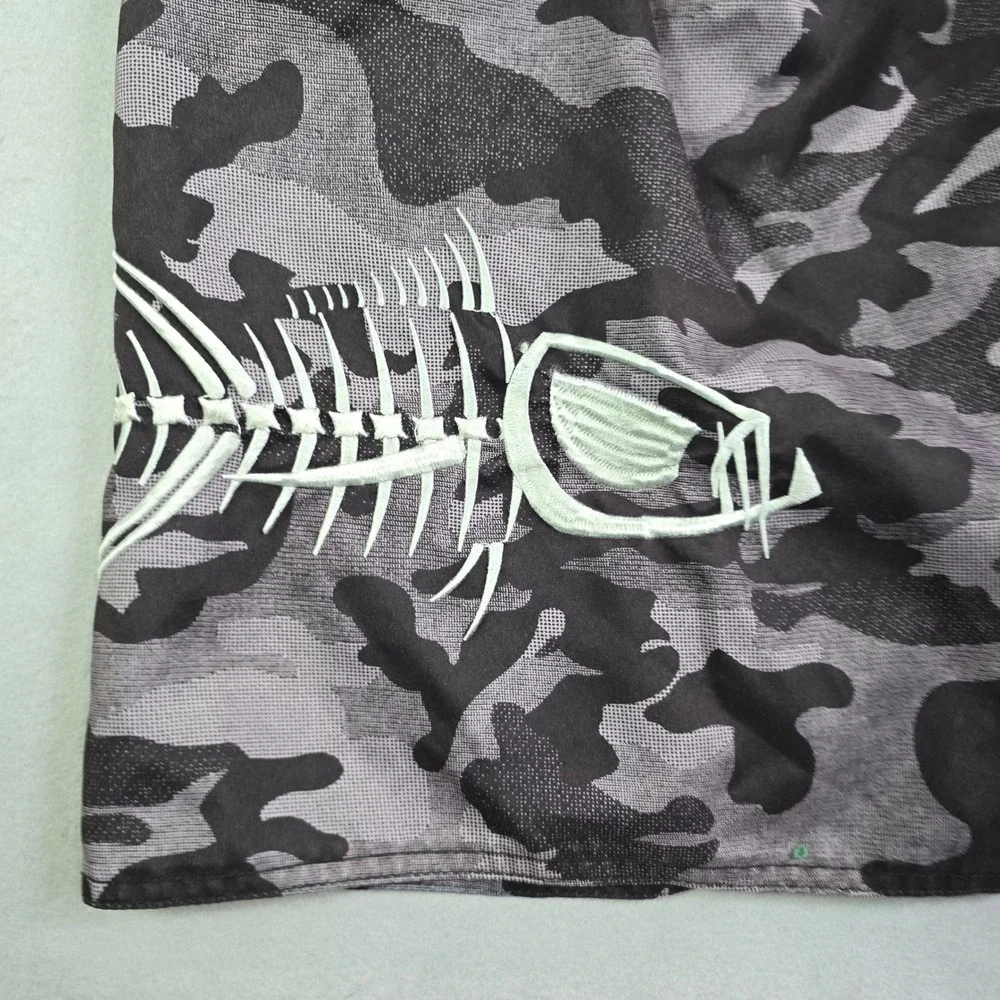 Tormenter Board Shorts Mens 36 Grey Camo Fish Skeleton‎ Fishing Surf Swim Trunks
